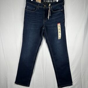 DEVIL-DOG DUNGAREES Men's 32x32 Jeans Dark Wash 5-Pocket Slim Straight NWT